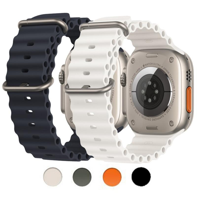 Silikon-Ersatzarmbänder kompatibel mit Iwatch Ultra Series 7 6 5 3 Se 8