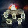 Cartoon Noctilucent Halloween Pumpkin Ghost Small Ornaments Creative Resin Crafts Creative Model DIY Home Decoration Accessories