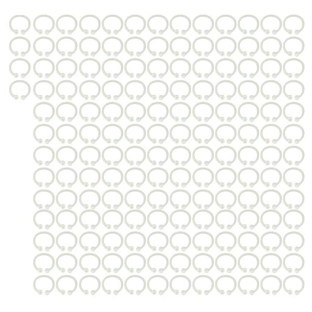 160Pcs Binder Rings PE Material Strong Durable Easy Operation Wide Application Book Rings for