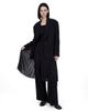 Myuleus Half Cover Chiffon Wrap Skirt [Black]
