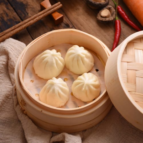 GWHOLE Disposable Steamer Sheets, Steamer Paper, 26cm Diameter, Pack of 100, Chinese Steamer Cooking Paper, Steamer Sheets, 10-inch Round, Cooking She