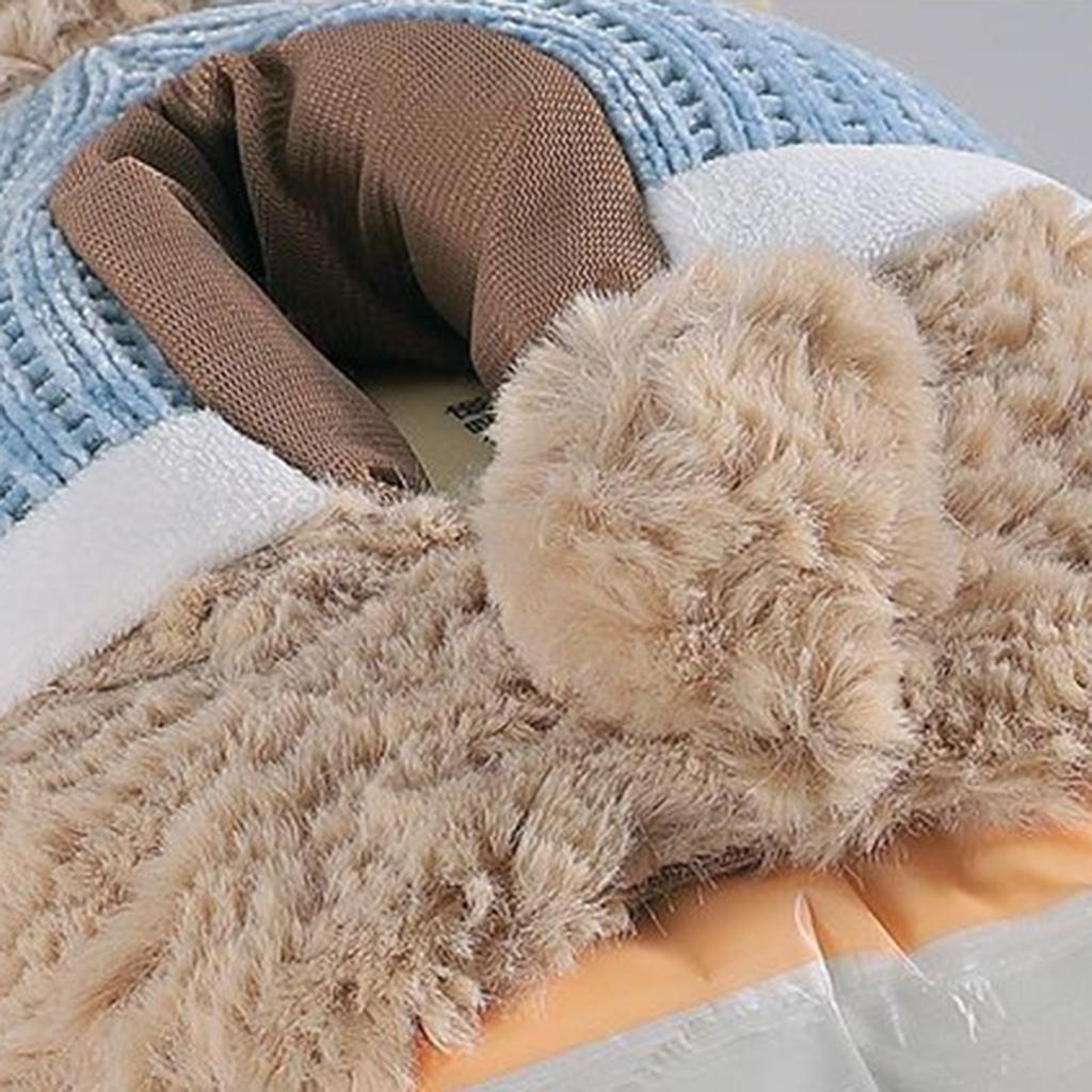 Cute Bear Tissue Holder Trash Can 2-in-1 Car Trash Can & Tissue Box Soft Plush Car Tissue Box Cute and Creative Car Armrest Box