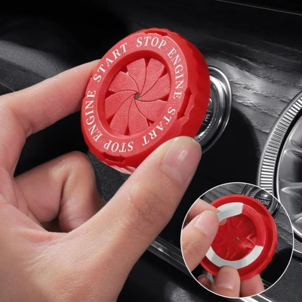 Rotary Design Ignition Switch Protective Cap Push Start Button Decor Fit for Most Models