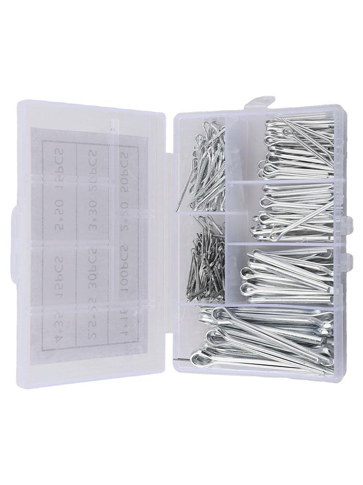 230PCS Cotter Pins Hairpin Pins Spring Cotter Screw Retaining Pins Locating Pins