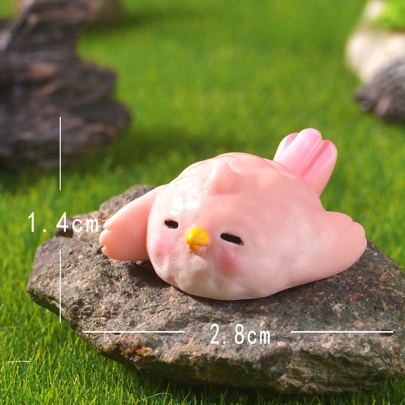 

Мультяшный Милый Попугай Садовые Безделушки Маленькая Птичка Настольное Украшение Смола Аксессуары розовый