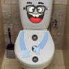 3D Effect Bathroom Decals Cute Toilet Cover Sticker Fashion Smiling Face Toilet Stickers  Art Mural