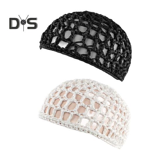 2 Pcs Nightcap Thick Yarn Crochet Elastic Hollow Out Net Multi-Purpose Mesh Cap for Sleeping Daily Wear Sleeping Hair Cap for Short To Medium Length