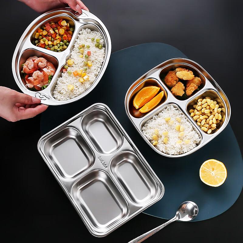 Tian Yajing 304 Stainless Steel Divided Kids Dinner Plate