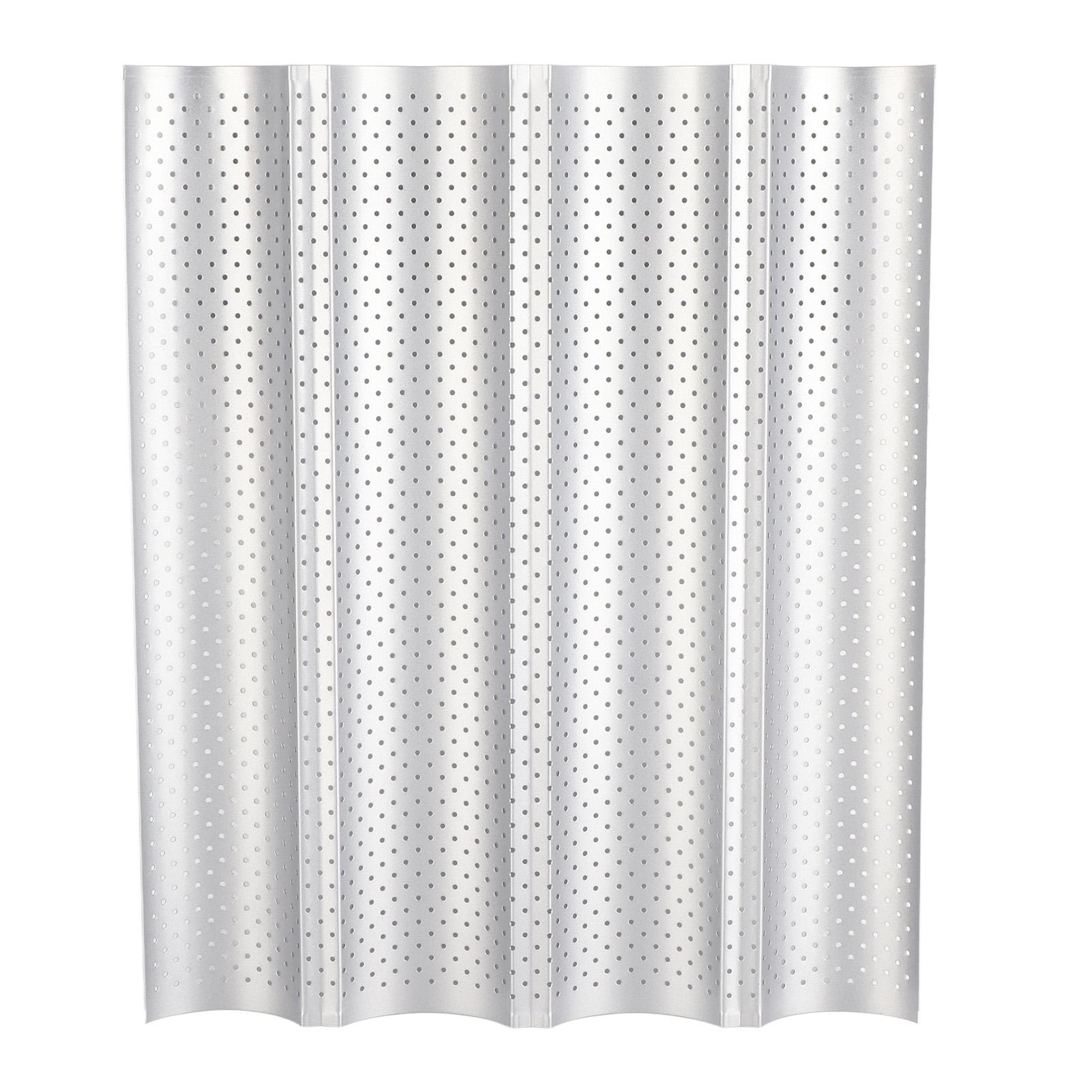 Tavă antiaderentă MultiGrooves Waves pentru pâine franceză, baghetă, copt, gătit, mucegai, instrument de bucătărie Type 2 white