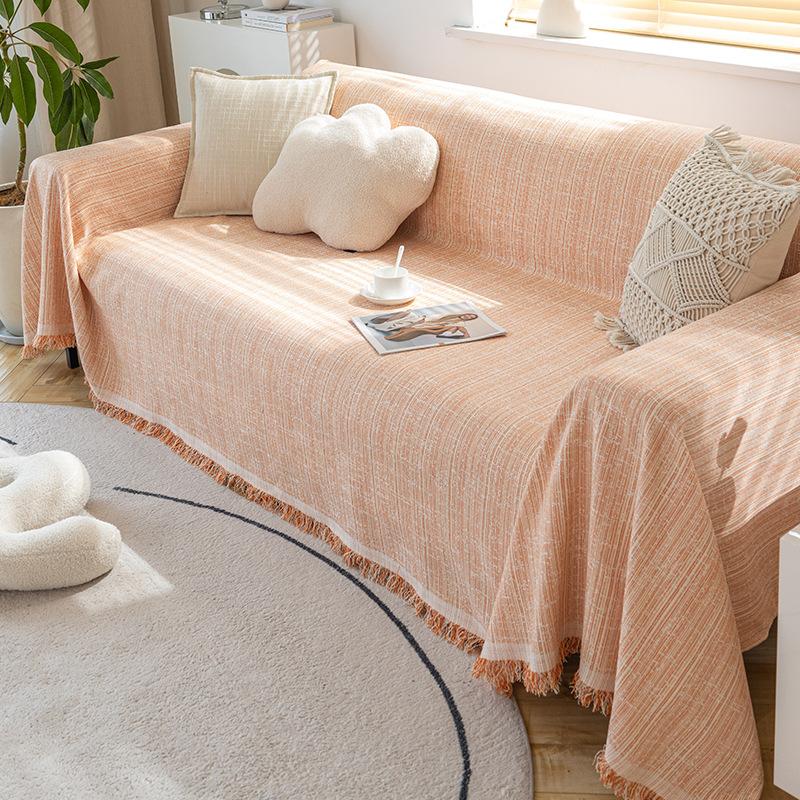 Sofa Decke Überwurfstoff, Sofakissen, Sofa Handtuch, Schlicht Modern Vollbezug, Anti-Katzenkratz Sofabezug, Universell für Alle Jahreszeiten