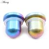 Alisouy 1PC Titanium Gradient Barevný válec Náušníky Kuželové špunty Tunel Expander Nosítka Náušnice Piercing Body šperky