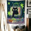 Little Black Cat Pattern Home Decor Tapestry, Wall Hanging, Decorative RV Wall Cloth.MGT0918359