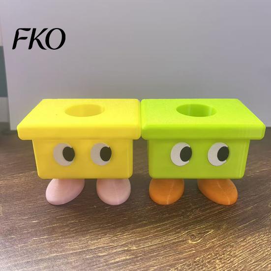 3D Printed Toothbrush Holder Cartoon Stool Holder, Waterproof Moisture-Proof Cute Durable Bathroom Compact Storage Organizer for