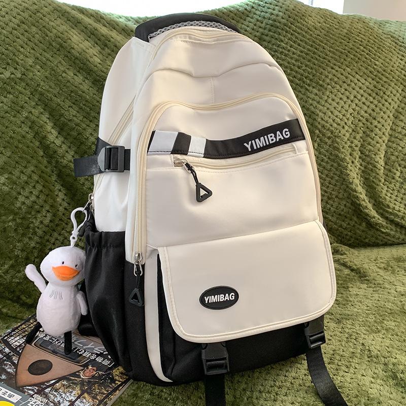 Children's Elementary School Students Junior High School Students High School Students Girls Boys Contrasting Color Large Capacity Backpack