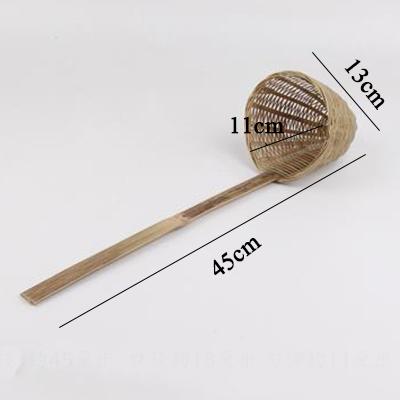 Handmade Bamboo Colander Spoon With Handle