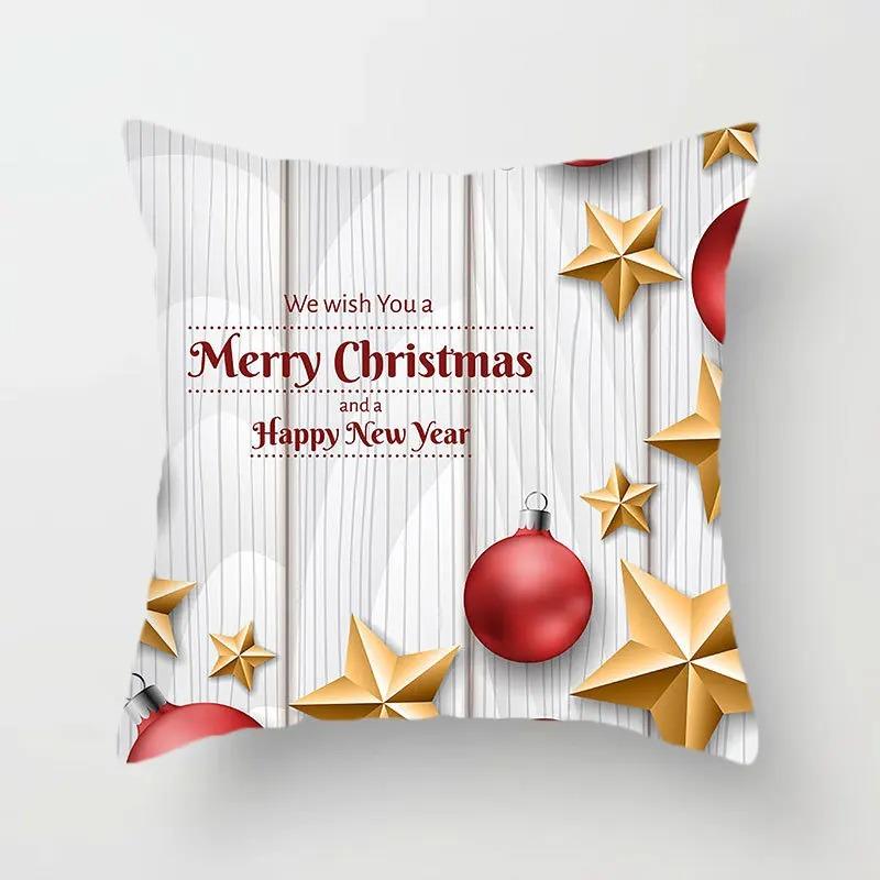 Christmas Themed Pillowcases Car Accessories Office Santa Claus Living Room Sofa Home Pillowcases