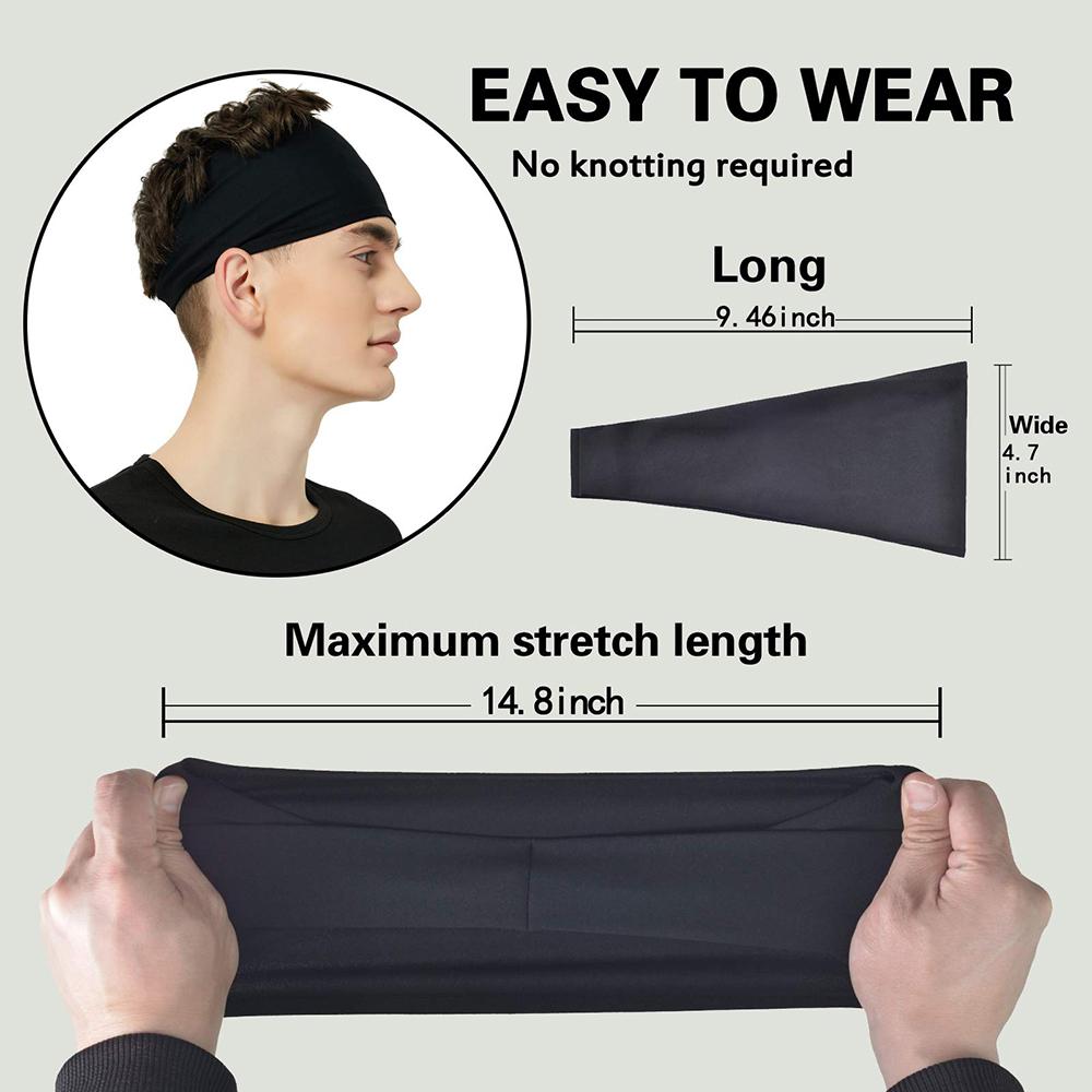 Sports Headbands Moisture Wicking Workout Headband, Sweatband Hairband for Women and Men Running,Cycling,Football,Yoga