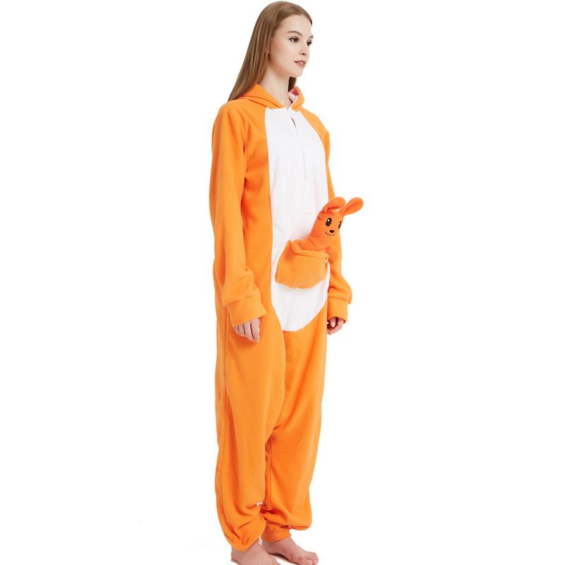 Dámske Pyžamo Klokan Kigurumi Pánsky Overal Dospelý Fleece Párové Jednodielne Oblečenie na Spanie Vianočné Cosplay Kostým Celé Oblečenie