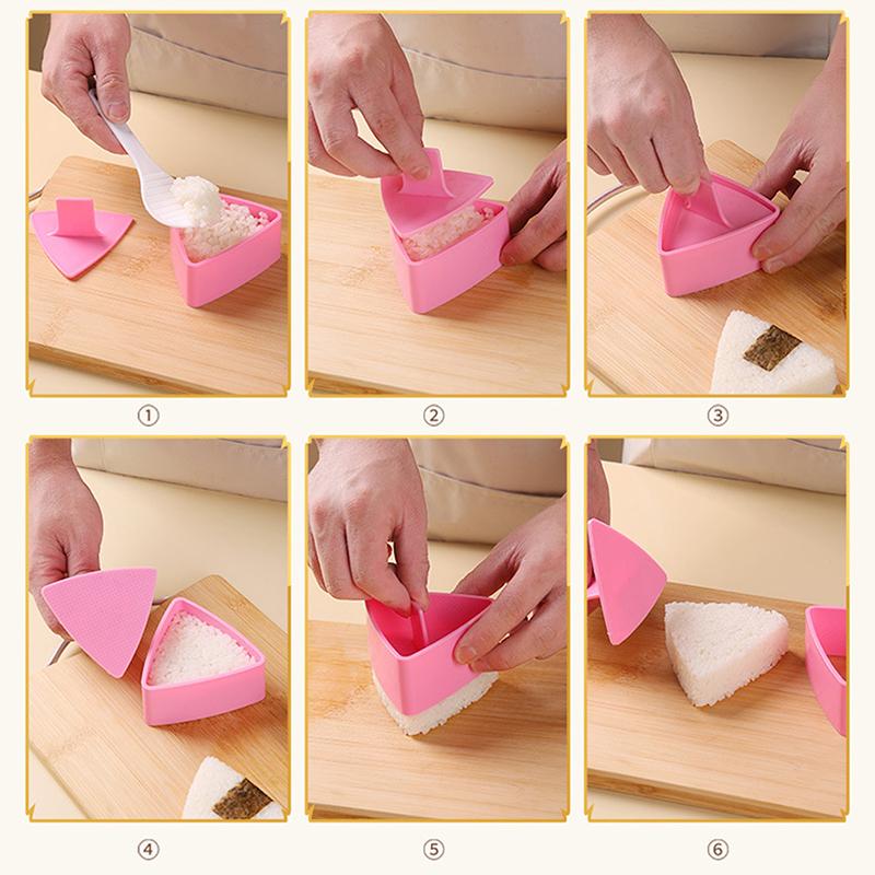 Onigiri Mould Japanese Bento Rice Mold Maker Kit Non Stick Rice Mould For Kid Lunch Kitchen Gadgets Portable Rice Ball Maker