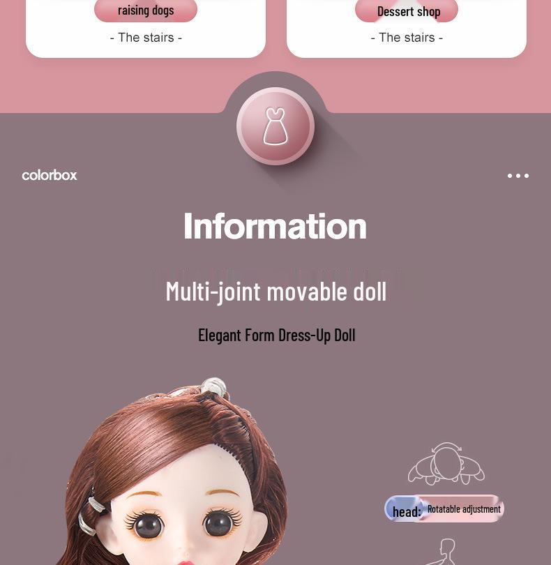 Princess Doll Gift Box Set: Dress-Up Barbie Doll Toys for Girls