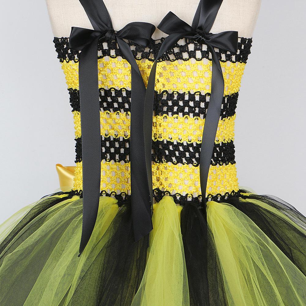 Flower Bee Girls Net Gauze Skirt Princess Skirt Dress Children's Performance Costume Set