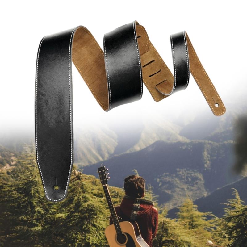 Adjustable Soft Leather Guitar Strap Thicken Universal Guitar Shoulder Strap Replacement Guitar Belt Guitar Accessories