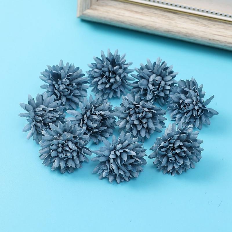 5/10PCs Artificial Flowers 4cm Silk Fake Flowers Heads for Home Room Dceor Wedding Marriage Decoration DIY Craft Gift Accessory