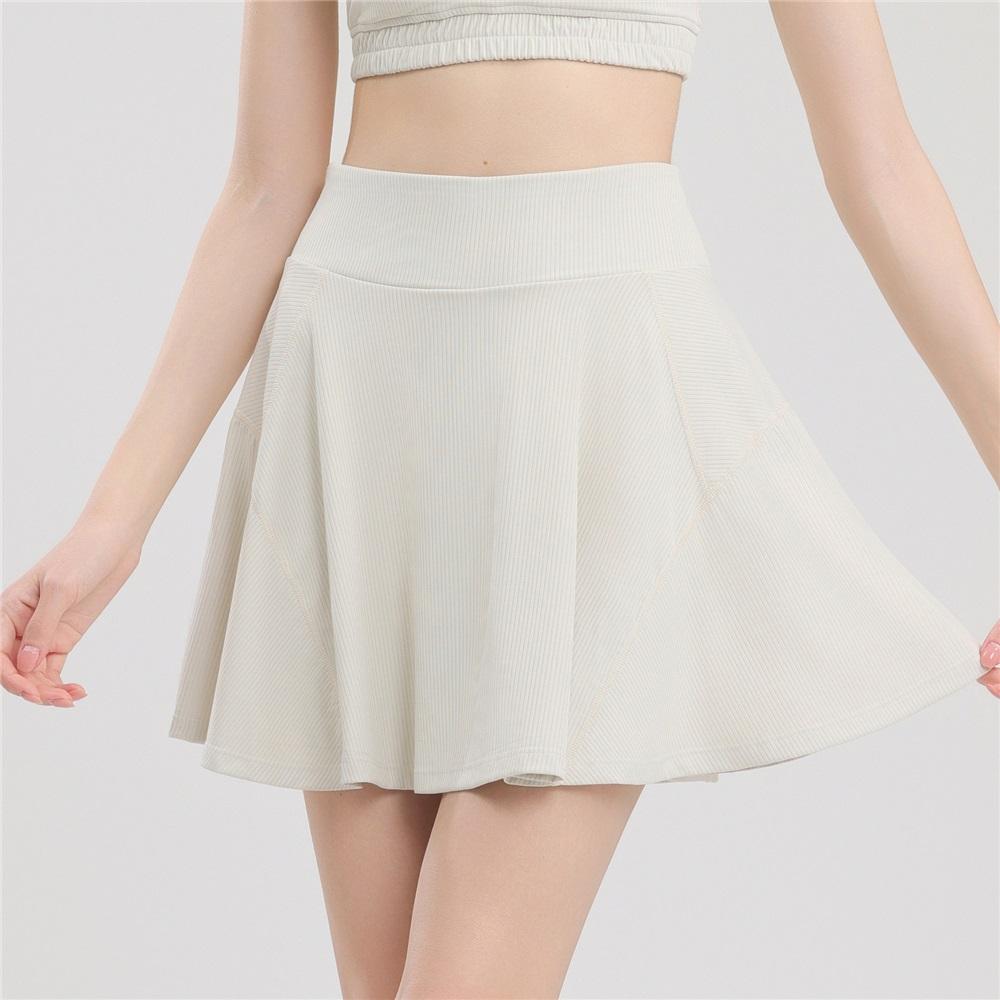 Sports Short Skirt Pants For Women In Summer, Anti Glare Outer Wear, Quick Drying Running, Fitness, Cycling Pants, Fake Two-piece Yoga Pants