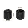Uxcell 3pcs Aluminum Guitar Knobs Shaft Volume Tone Control Knobs Black CNC Machined Keeled Design Electric Guitar Bass Audio Tuning Replacement