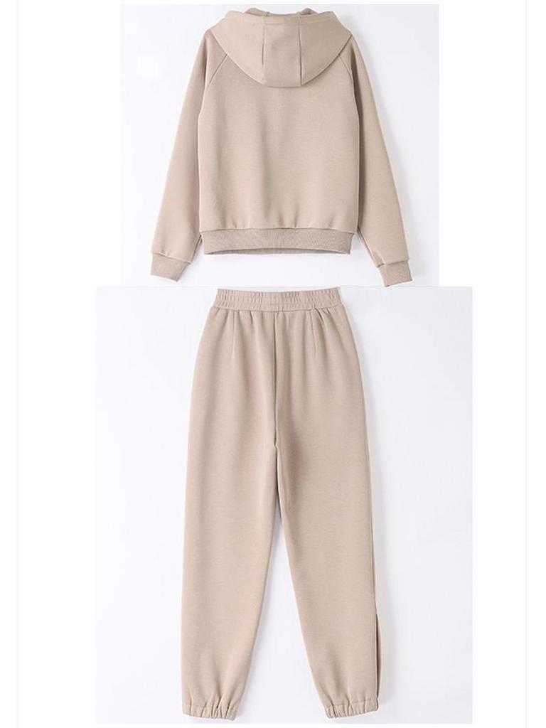 Women's Plus Size Loose Tracksuit - 2025 Autumn/Winter Fashion Sweatshirt Two-Piece Set