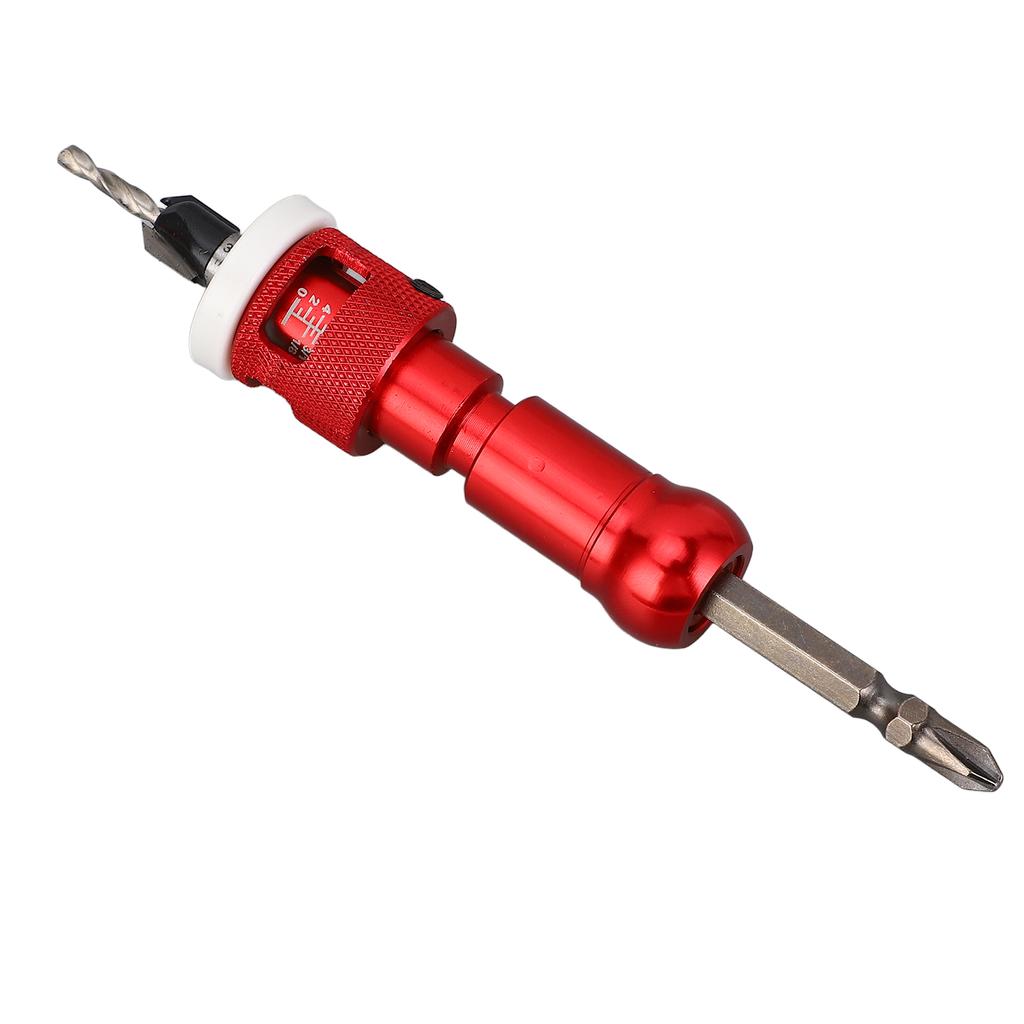 Countersink Drill Bit Set for Wood with Adjustable Depth Stop 82 Degree Carbide Tipped Pilot Screw H