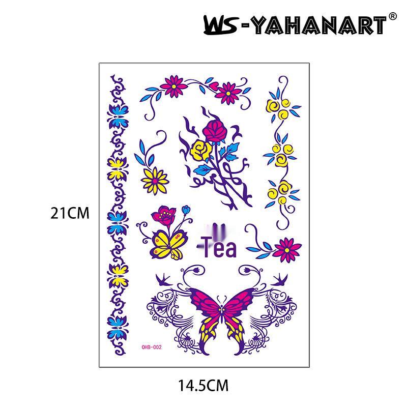 Creative Fluorescent Waterproof Full Arm and Face Tattoo Sticker