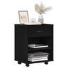 Storage Cabinet Black Oak Effect 46 x 36 x 59 cm
