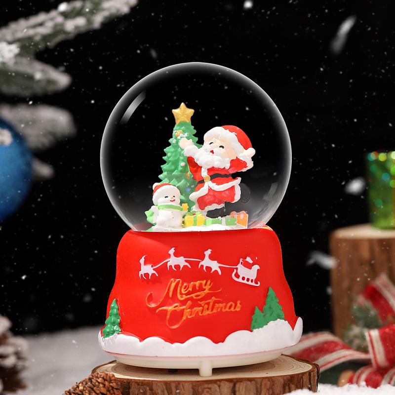 Christmas Fantasy Crystal Ball Music Box - Princess Ornament Gift for Girls' Birthdays
