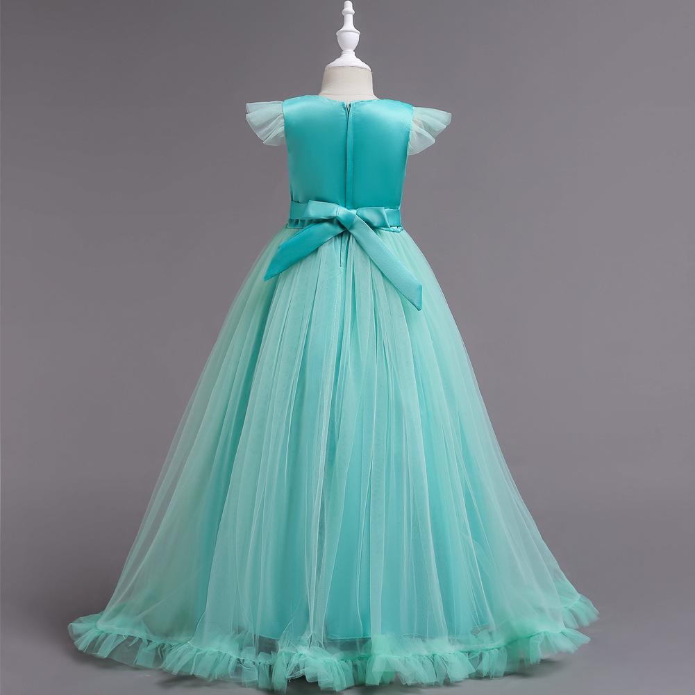 prom dresses for eleven year olds TSxuelian Flower Girl Beaded Spagehrtti Strap Dress Kids Layered Ruffles Pageant Ball Gowns: Clothing, Shoes & Jewelry Pearl and lace flower embroidery at front bodice and back ASHLEYlauren Kids 8119 Prom Dresses
