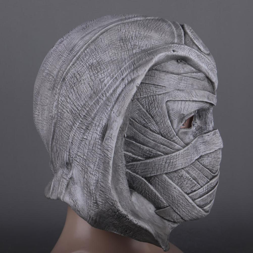 Movie Figure Knight Face Cover Soft Latex Knight Cosplay Face Covering Headwear Halloween Knight