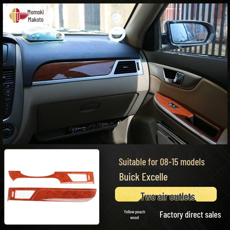 Fits 2008-2015 Buick Excelle: wood trim, carbon fiber interior, navigation, gear shift, center console sticker.