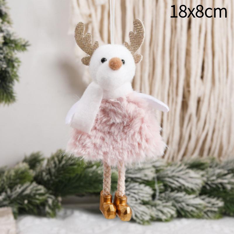 2025 Christmas Angel Dolls Plush Girl Christmas Tree Decorations for Home Navidad Ornaments Xmas Pandent New Year Gifts for Kids