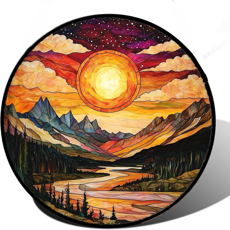 Moon and Star Window Wall Hanging Stained Sun Catchers Indoor Window Home Garden Gift for Her Art Celestial Glow Acrylic Decor, Perfect for Home