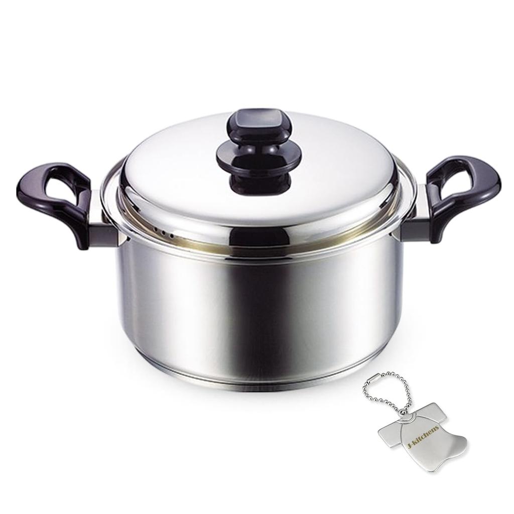 22cm Gas and Induction Includes Original Tag J-kitchens Double-Handled Pot, Non-Stick, Rust-Resistant, Compatible,
