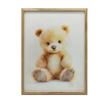 Plush Cute Teddy Bear Plush Cute Teddy Bear, 30X40 Cm, Gold Aluminum Frame, 230 Gsm Matte Paper
