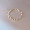 Natural Pearl Bracelet for Women: Elegant, Niche-Design Bangle with Beads