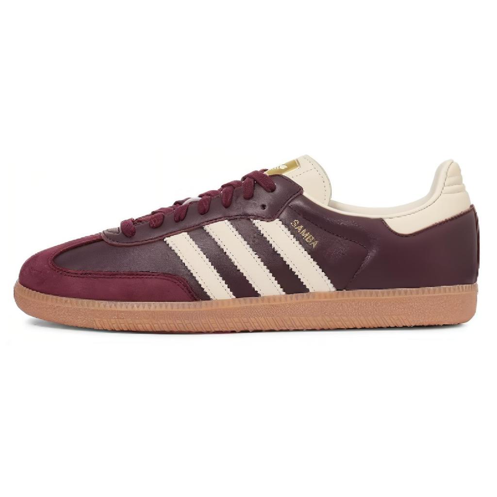 New Adidas Originals Samba Og Maroon Gold Metallic Women's ID0477