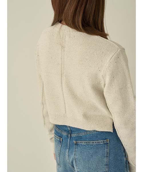 Emi Eco Knit Pullover 13WNT251052 IVR Free Size Small Lamé Women's