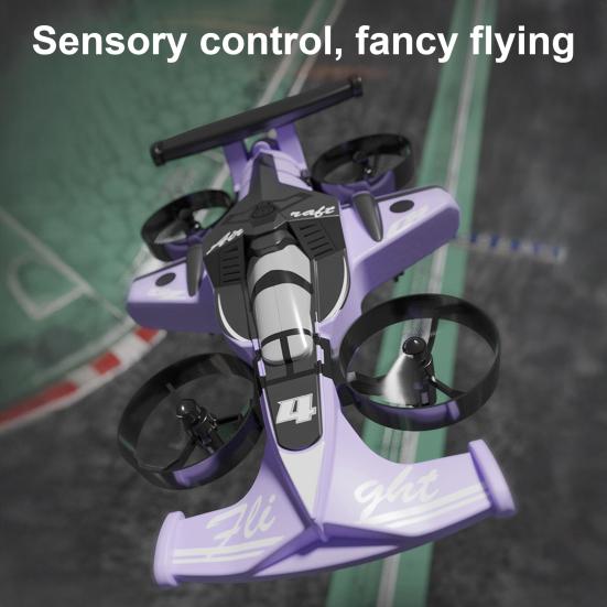 Jucărie Drone Mașină Zburătoare 2-în-1 Control de la Distanță Mini Quadcopter Aer-Sol Mașinuță Jucărie Copii Adulți Începător 2.4GHz RC Aeronavă Stunt Mașină Drift Jucărie