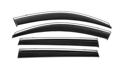 Windabweiser mit Chrom Niken Luxury (4 Stück, Lang) fürToyota Rav 4 2006-2013