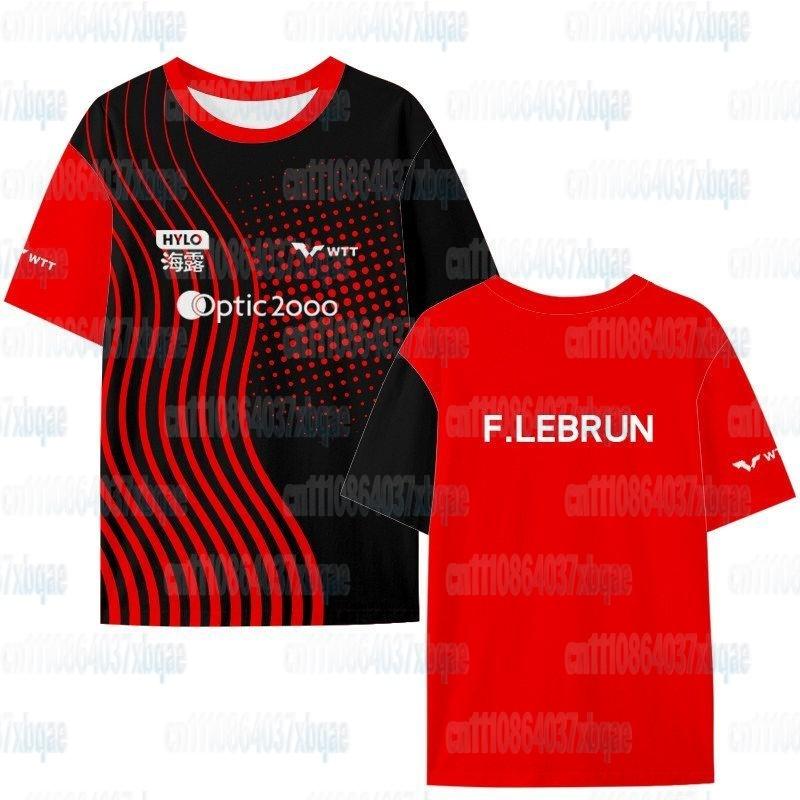 Lebrun Fefe Ice Silk Short Sleeve T-Shirt Quick Dry Competition Uniform Half Sleeve Fanwear Loose Fit Sporty FamilyMatching