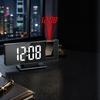 Minimalist LED Digital Clock Temperature Humidity Monitor Magnetic Wall Mounted Desk Tabletop Home Office Kitchen Tool