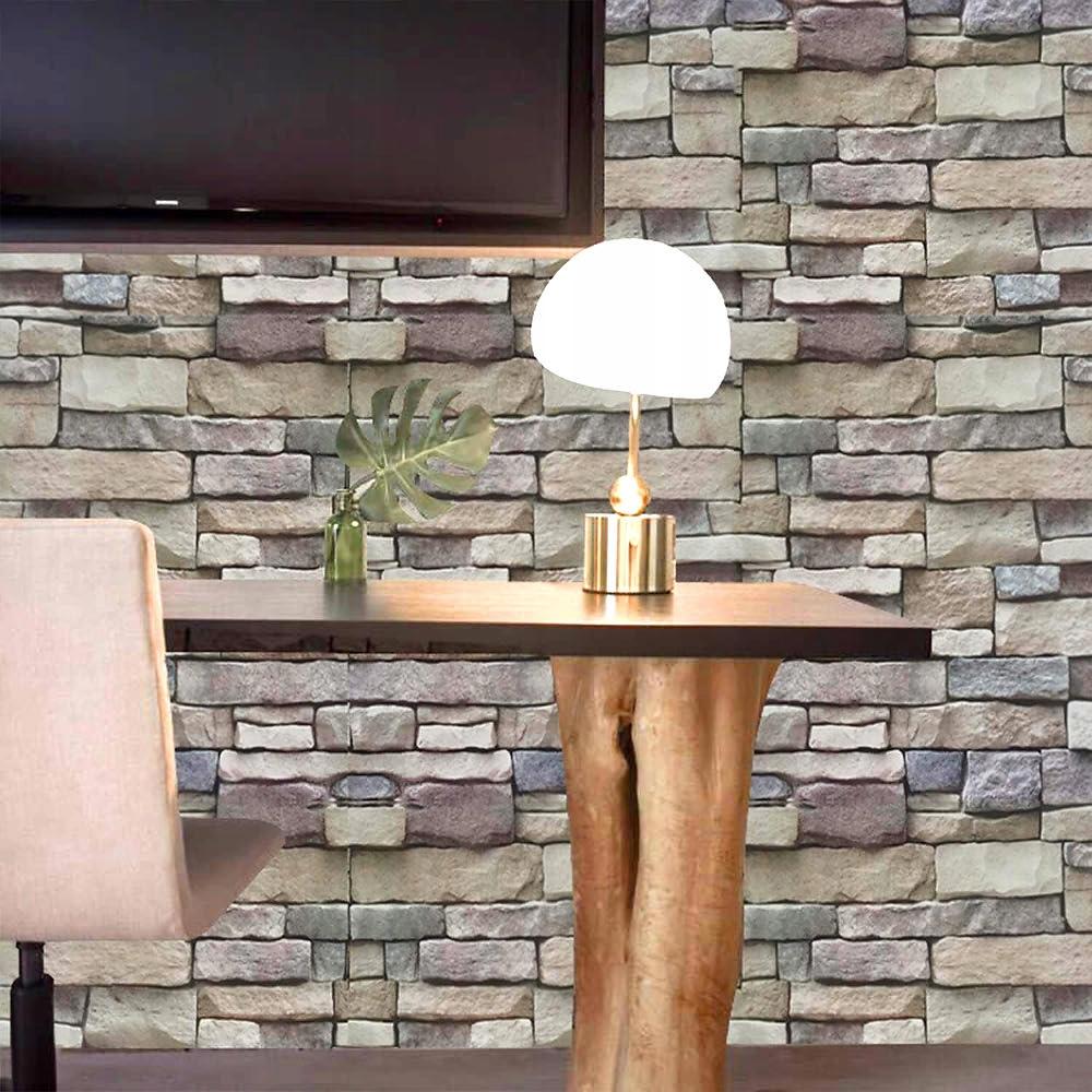 Self-adhesive 3D Stone Wallpaper Vinyl Imitation Stone 45cm X 10m 5399