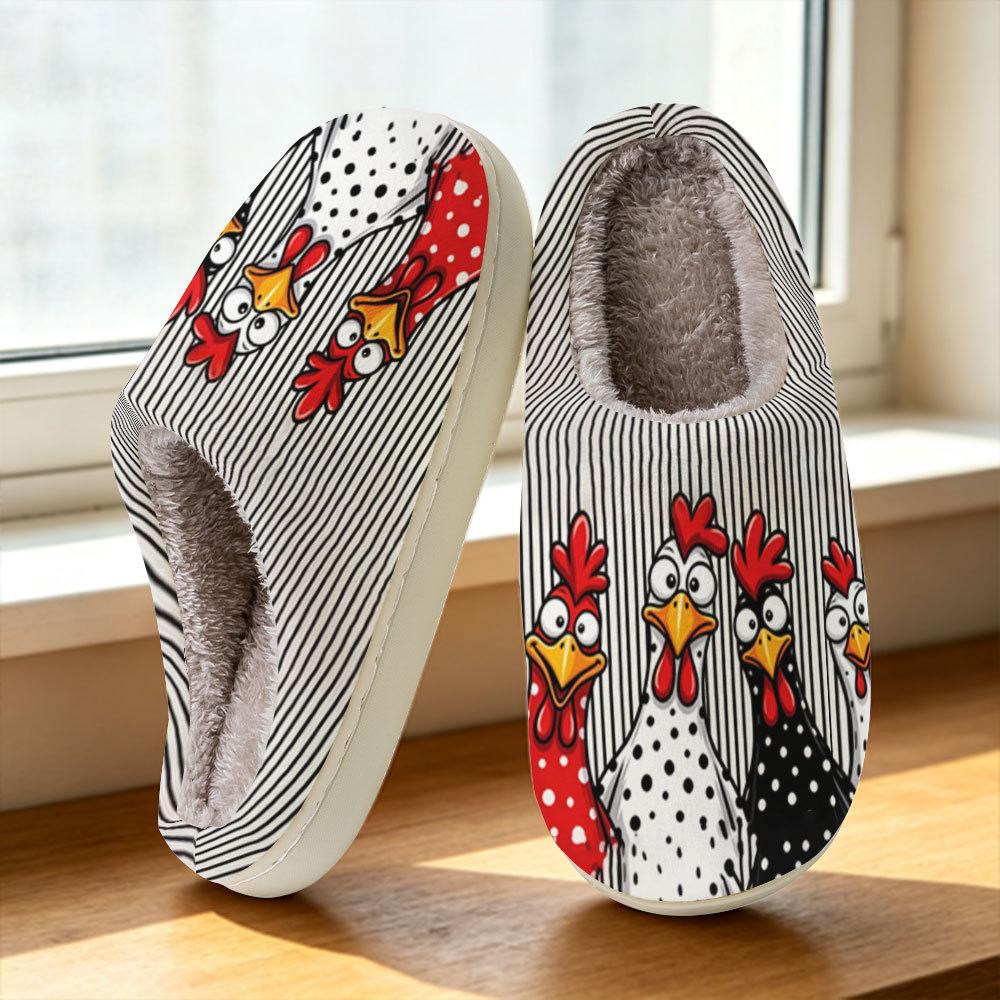 Lässige Baumwollschuhe - Niedliche Cartoon-Hausschuhe für Damen und Herren 40-41 black